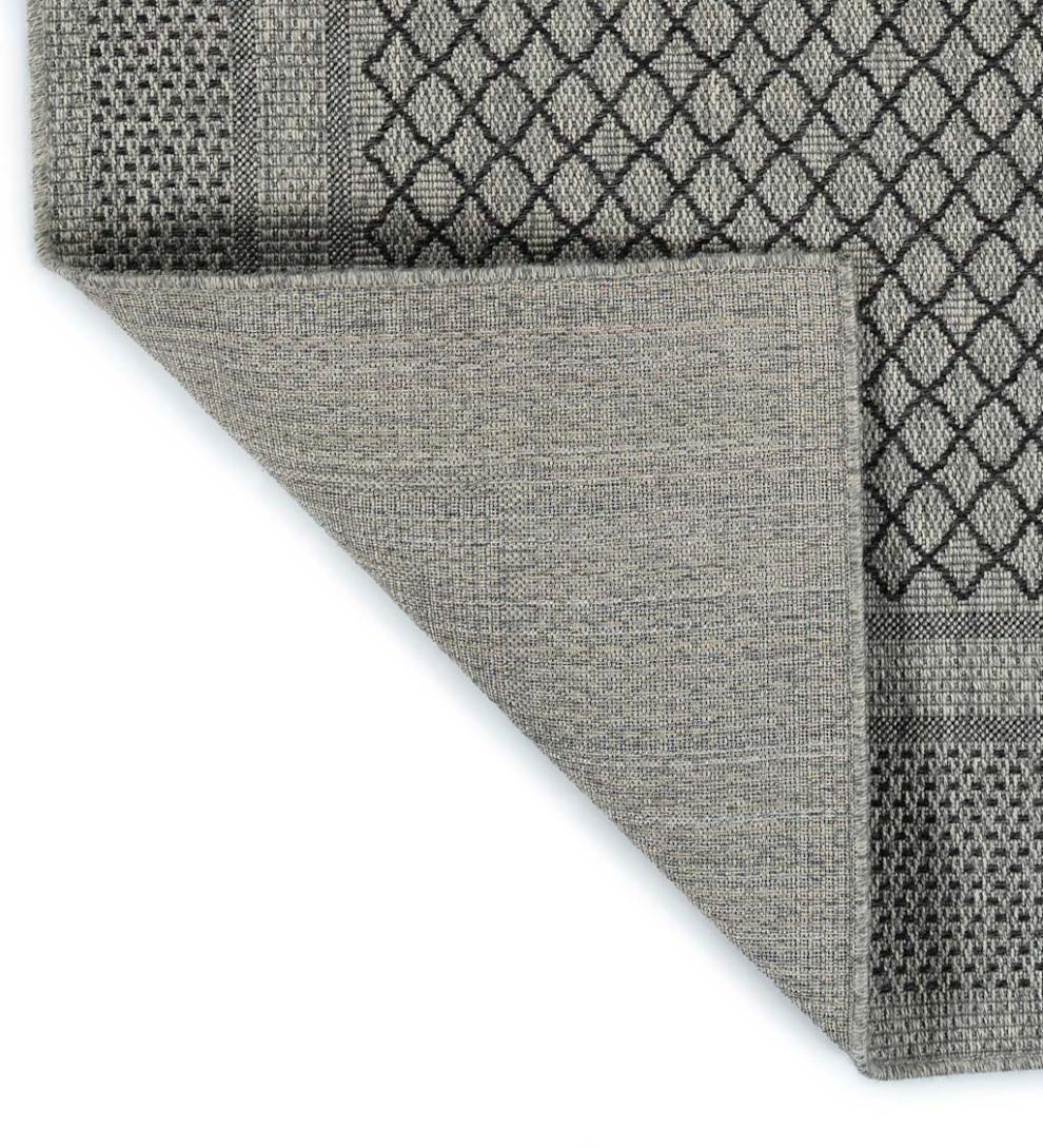 Plow &amp; Hearth Area Rugs | Indoor Living Indoor/Outdoor Bluefield Border Polypropylene Rug