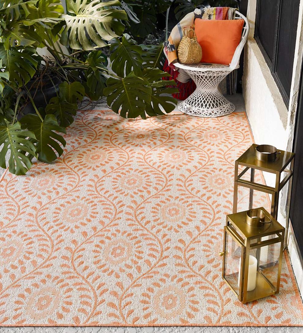 Plow &amp; Hearth Area Rugs | Indoor Living Indoor/Outdoor Clementine Polypropylene Rug