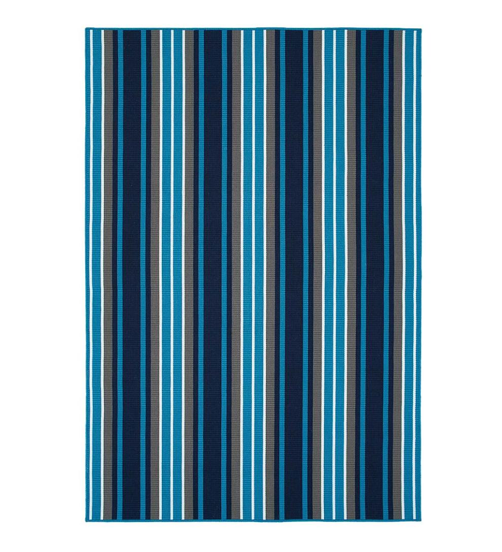 Plow &amp; Hearth Area Rugs | Indoor Living Indoor/Outdoor Dorset Stripe Textured Polyester Rug