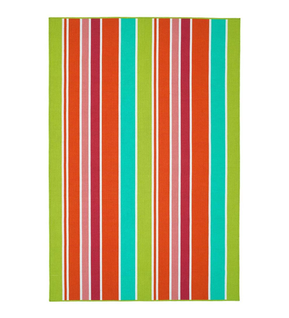 Plow &amp; Hearth Area Rugs | Indoor Living Indoor/Outdoor Dorset Stripe Textured Polyester Rug
