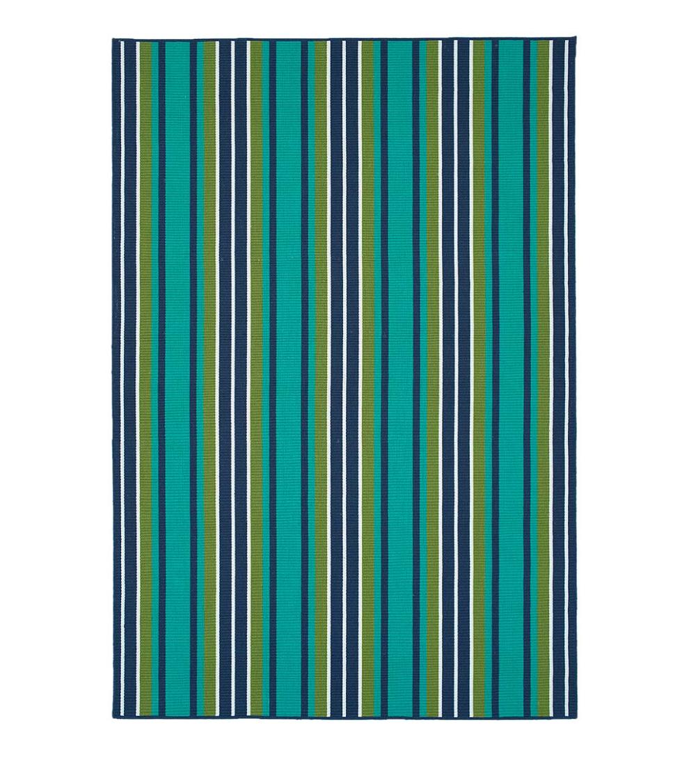 Plow &amp; Hearth Area Rugs | Indoor Living Indoor/Outdoor Dorset Stripe Textured Polyester Rug