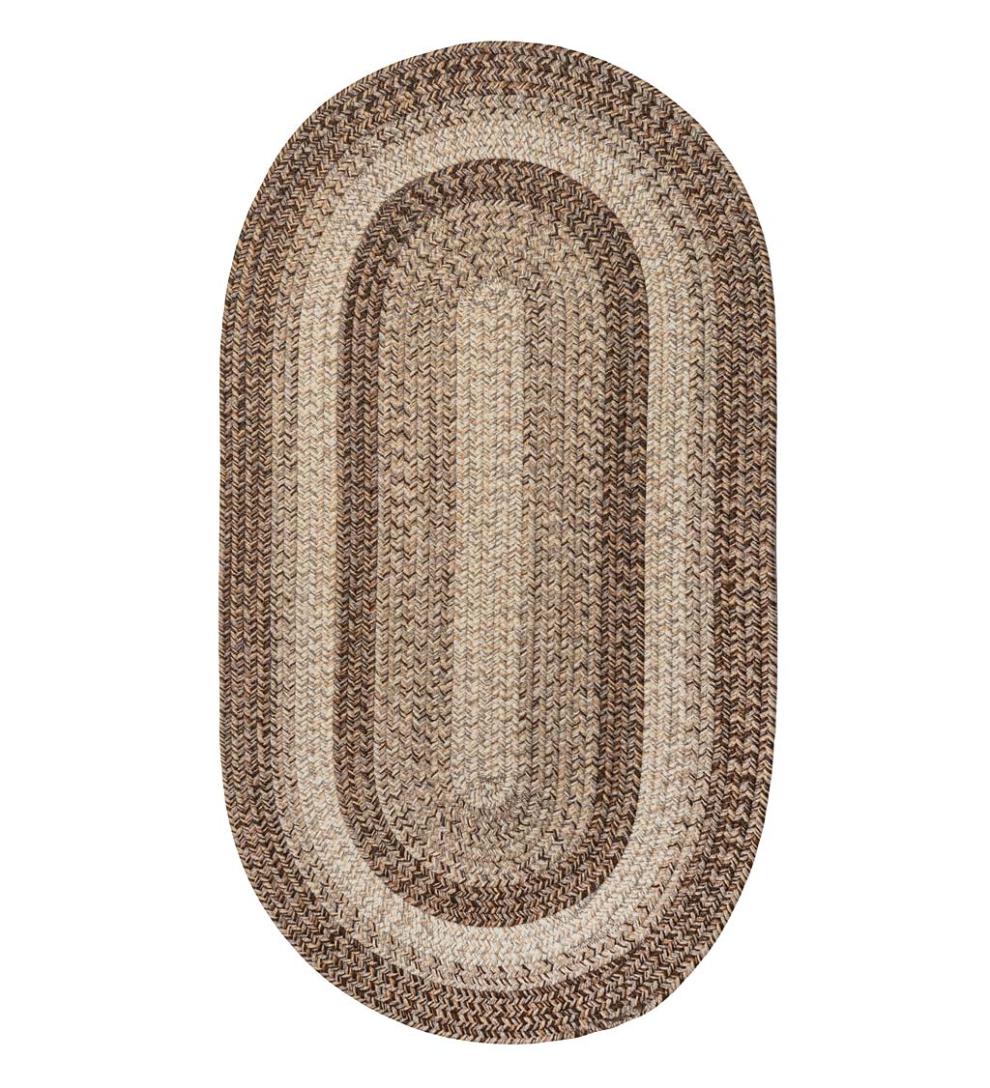 Plow &amp; Hearth Area Rugs | Indoor Living Indoor/Outdoor Oval Woodridge Braided Polypropylene Rug