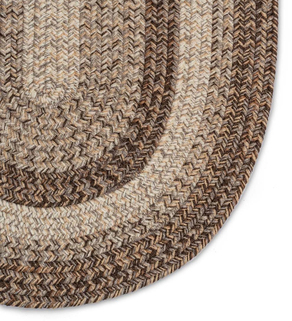 Plow &amp; Hearth Area Rugs | Indoor Living Indoor/Outdoor Oval Woodridge Braided Polypropylene Rug