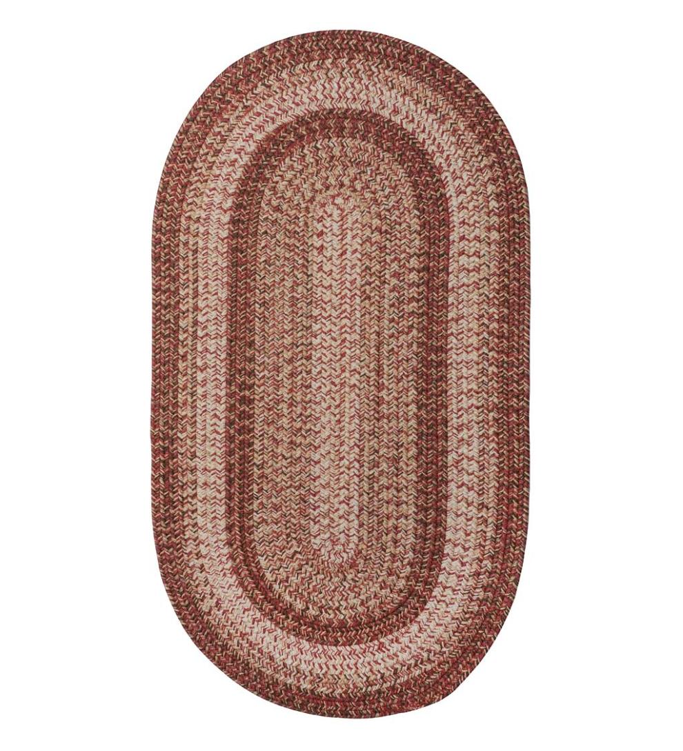 Plow &amp; Hearth Area Rugs | Indoor Living Indoor/Outdoor Oval Woodridge Braided Polypropylene Rug