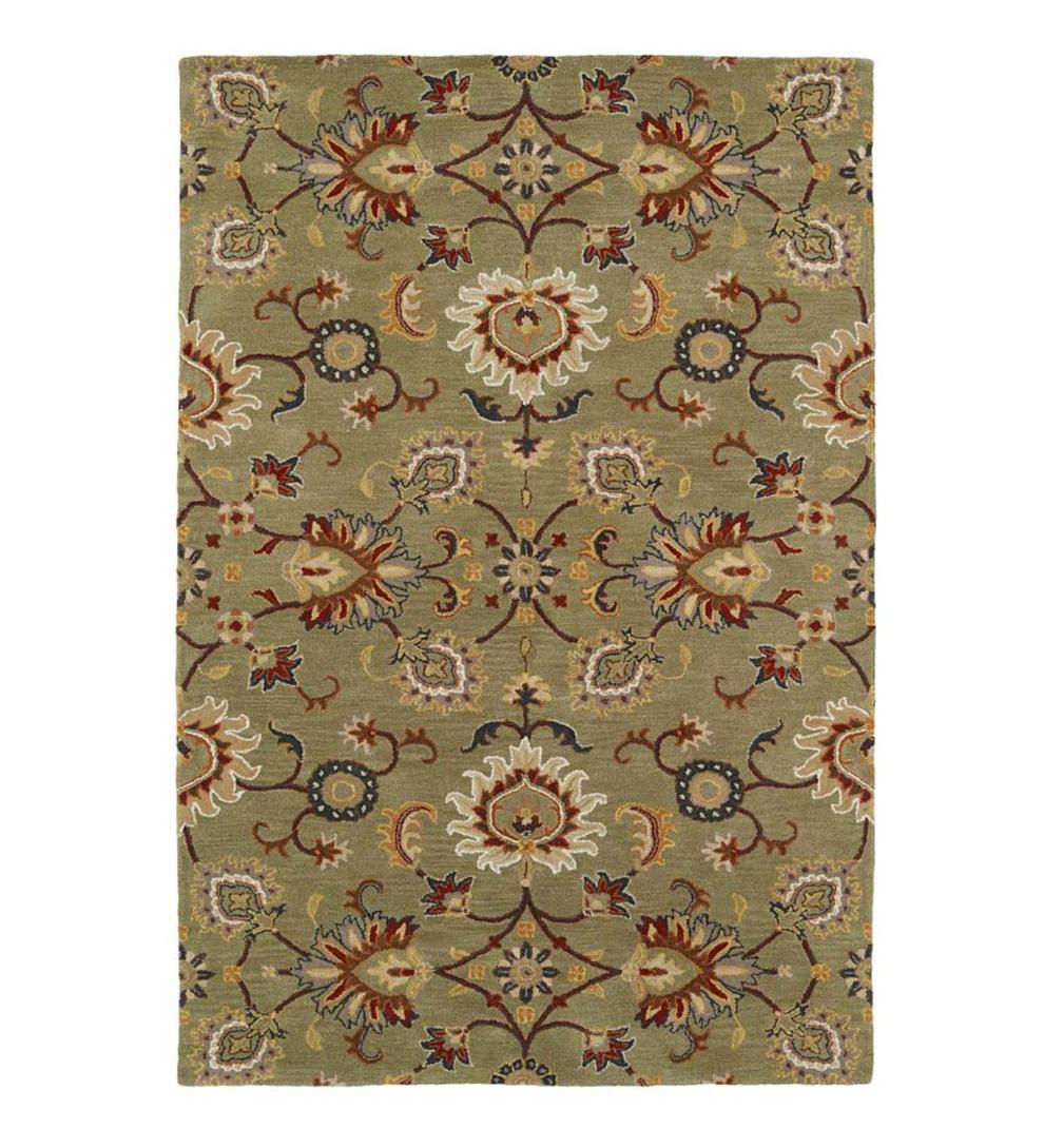 Plow &amp; Hearth Area Rugs | Indoor Living Lauren Floral Wool Area Rug
