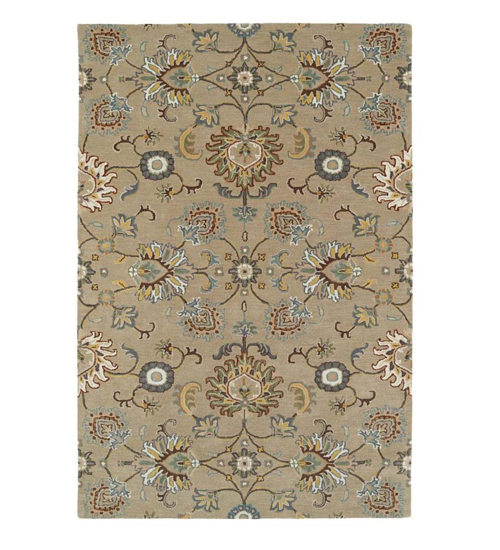Plow &amp; Hearth Area Rugs | Indoor Living Lauren Floral Wool Area Rug