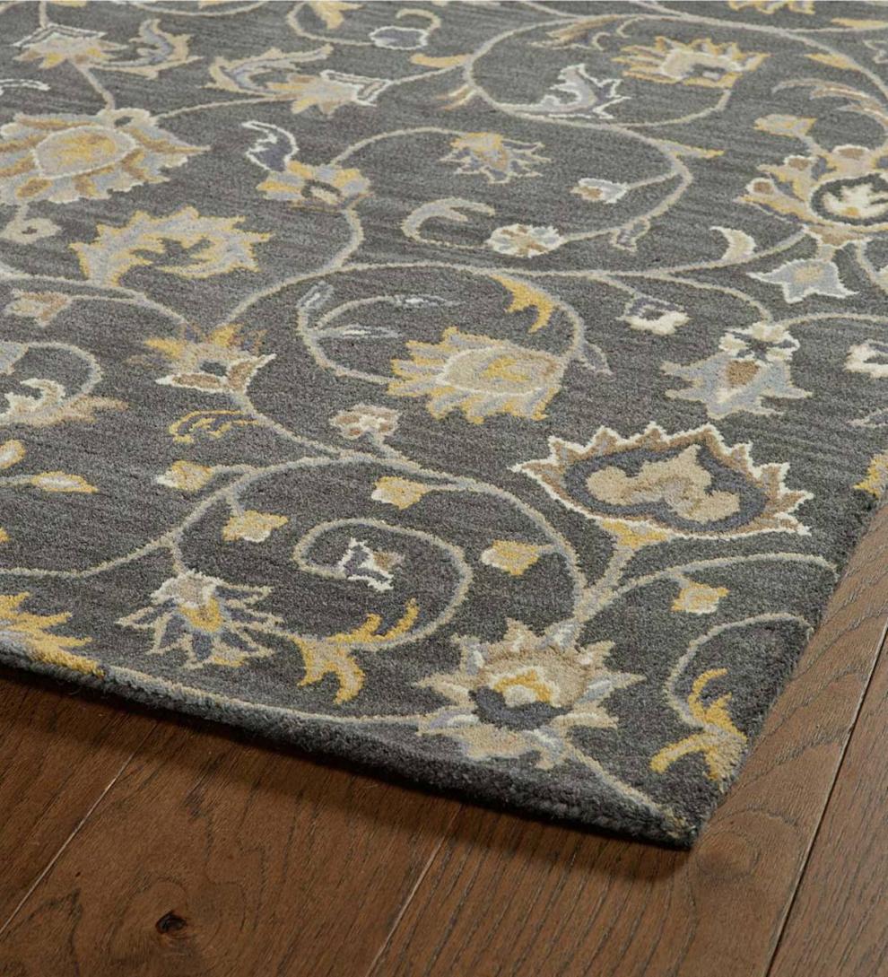 Plow &amp; Hearth Area Rugs | Indoor Living Lauren Vine Wool Area Rug