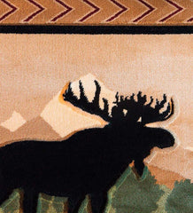 Plow &amp; Hearth Area Rugs | Indoor Living Moose Lodge Rug