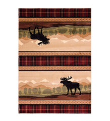 Plow &amp; Hearth Area Rugs | Indoor Living Moose Lodge Rug