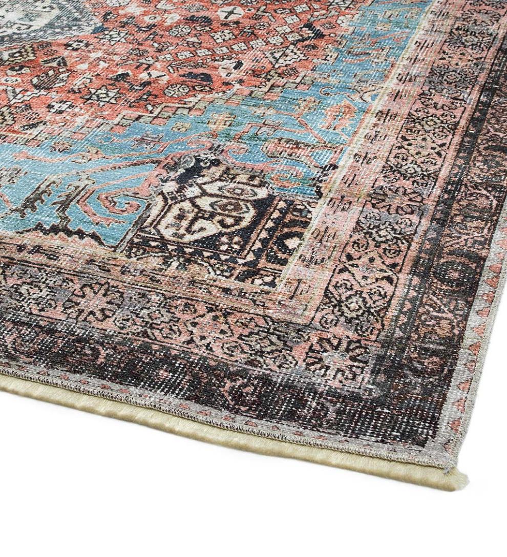 Plow &amp; Hearth Area Rugs | Indoor Living Riverside Dawn Easy-Care Polyester Area Rug