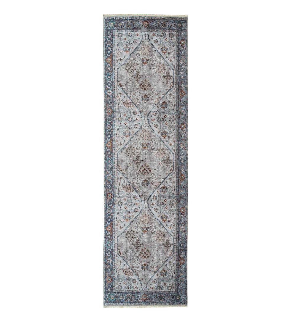Plow &amp; Hearth Area Rugs | Indoor Living Riverside Starlight Easy-Care Polyester Area Rug