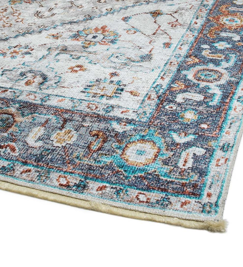 Plow &amp; Hearth Area Rugs | Indoor Living Riverside Starlight Easy-Care Polyester Area Rug