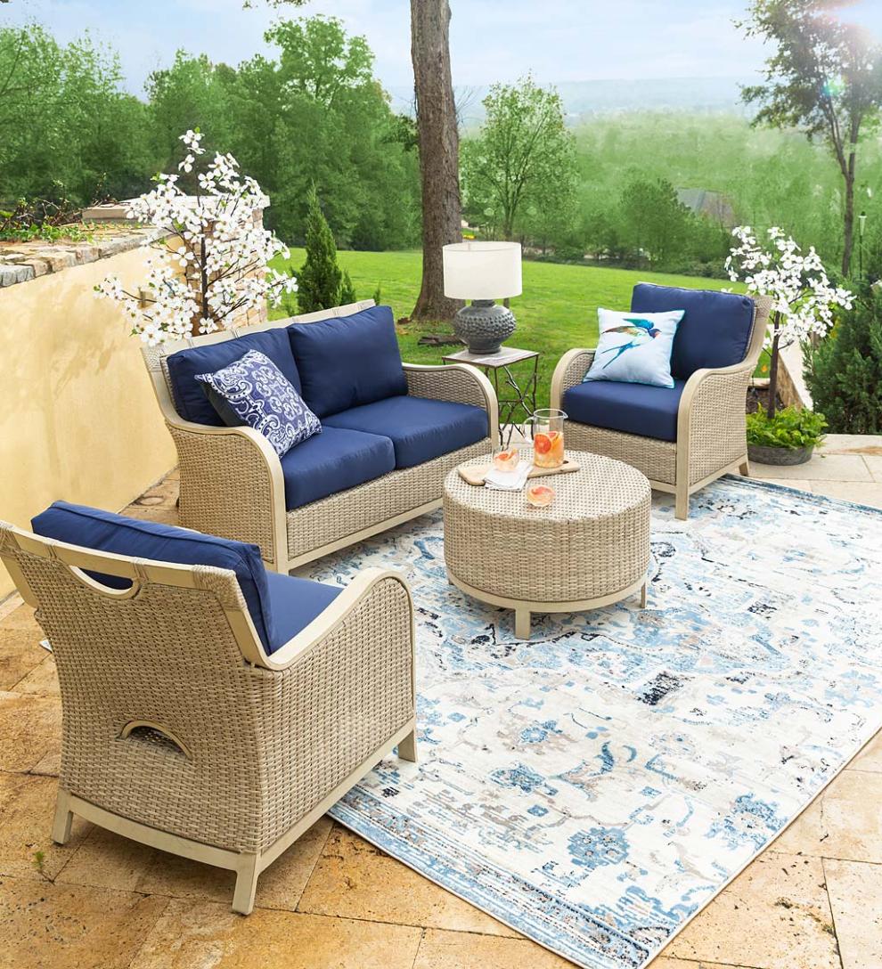 Plow &amp; Hearth Area Rugs | Indoor Living Springfield Panel Polyester Area Rug