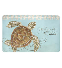 Plow &amp; Hearth Bath Accessories | Indoor Living Nautical Floor Mat - Octopus