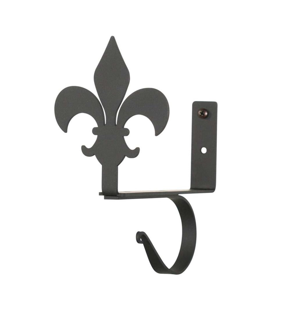 Plow &amp; Hearth Bath Accessories | Indoor Living Usa-Made Wrought Iron Curtain Shelf Brackets - Bear