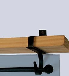 Plow &amp; Hearth Bath Accessories | Indoor Living Usa-Made Wrought Iron Curtain Shelf Brackets - Bear