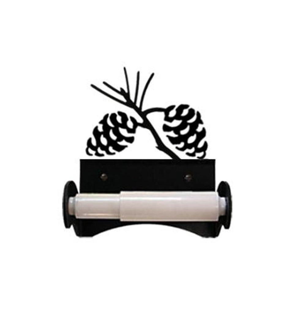 Plow &amp; Hearth Bath Accessories | Indoor Living Usa-Made Wrought Iron Roller-Style Toilet Paper Holder - Bear