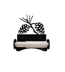 Plow &amp; Hearth Bath Accessories | Indoor Living Usa-Made Wrought Iron Roller-Style Toilet Paper Holder - Bear