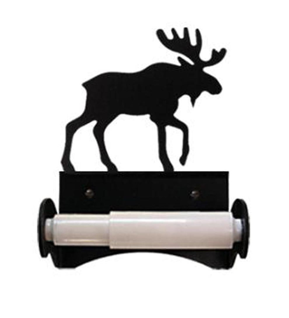 Plow &amp; Hearth Bath Accessories | Indoor Living Usa-Made Wrought Iron Roller-Style Toilet Paper Holder - Bear