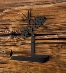 Plow &amp; Hearth Bath Accessories | Indoor Living Usa-Made Wrought Iron Traditional Toilet Paper Holder - Bear