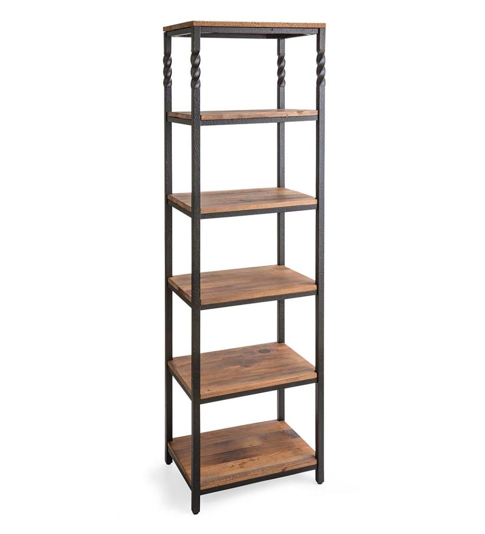 Plow &amp; Hearth Bedroom Furniture | Indoor Living Deep Creek Etagere Storage Stand With Shelves
