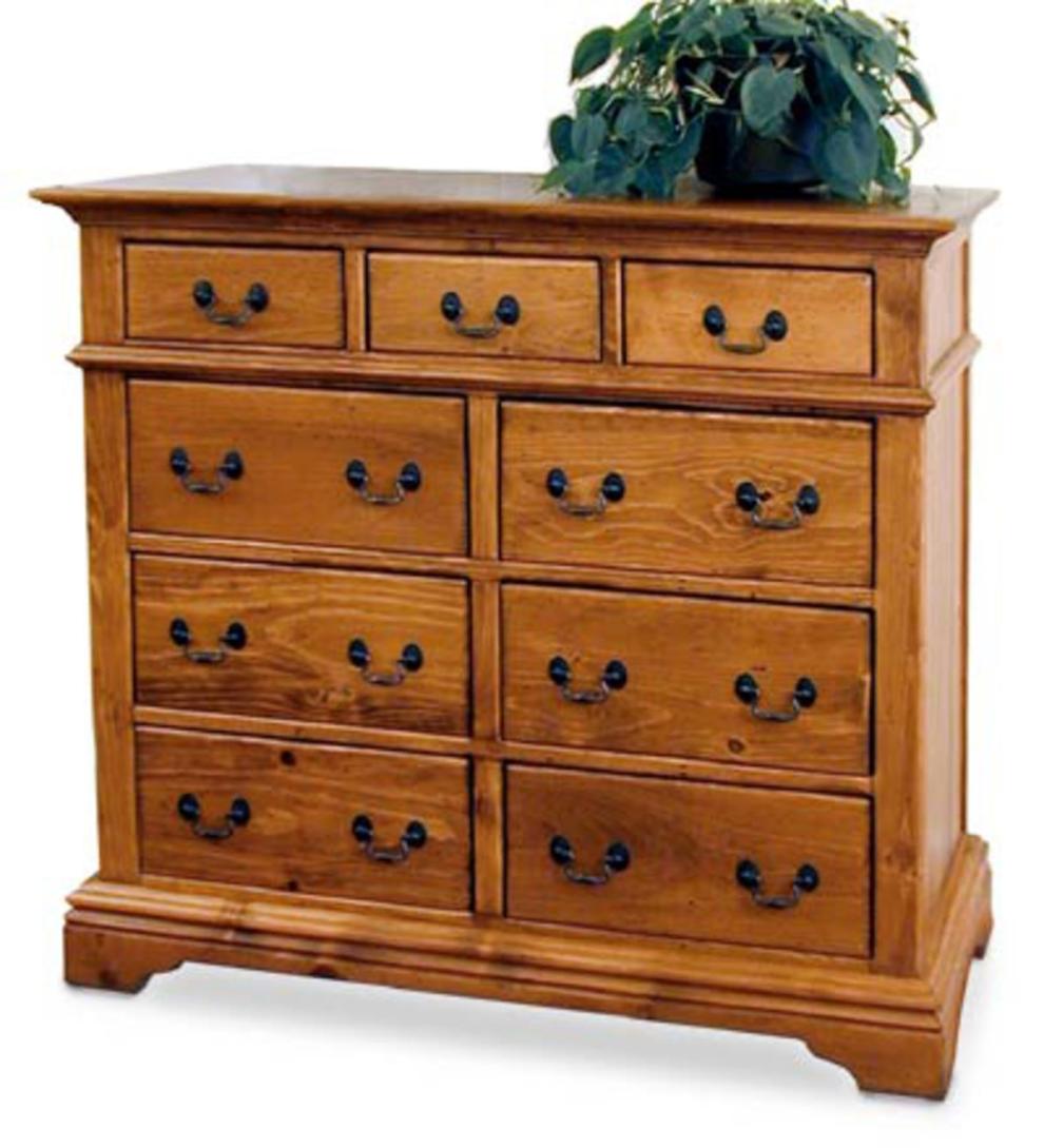 Plow &amp; Hearth Bedroom Furniture | Indoor Living Forsythe High Chest In Solid Pine - Avocado Green