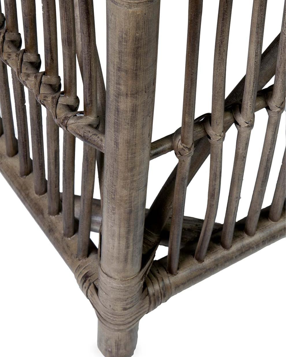 Plow &amp; Hearth Bedroom Furniture | Indoor Living Winston Double Rattan Bench With Cushion