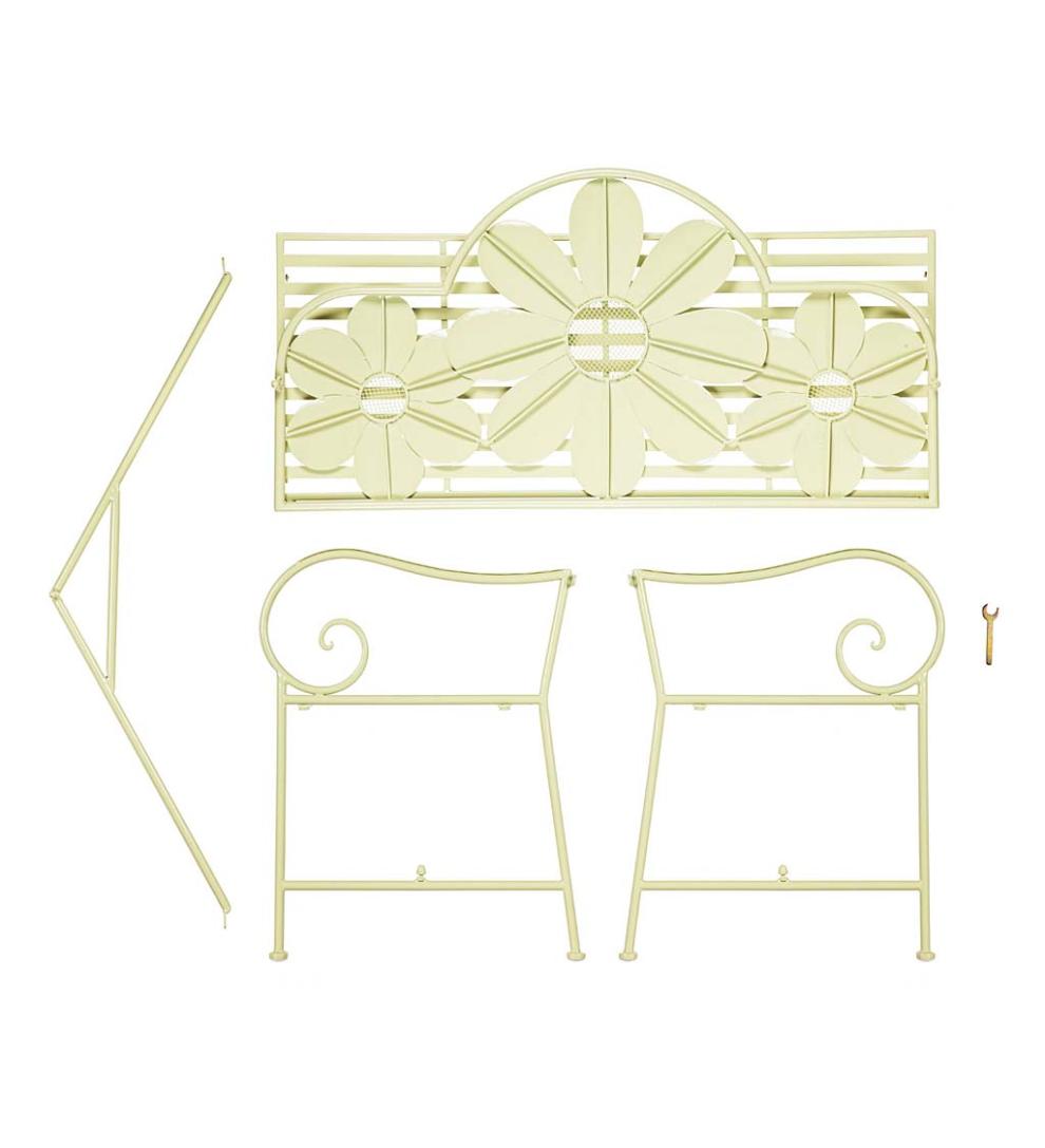 Plow &amp; Hearth Benches &amp; Chairs | Outdoor Living Floral Metal Garden Bench