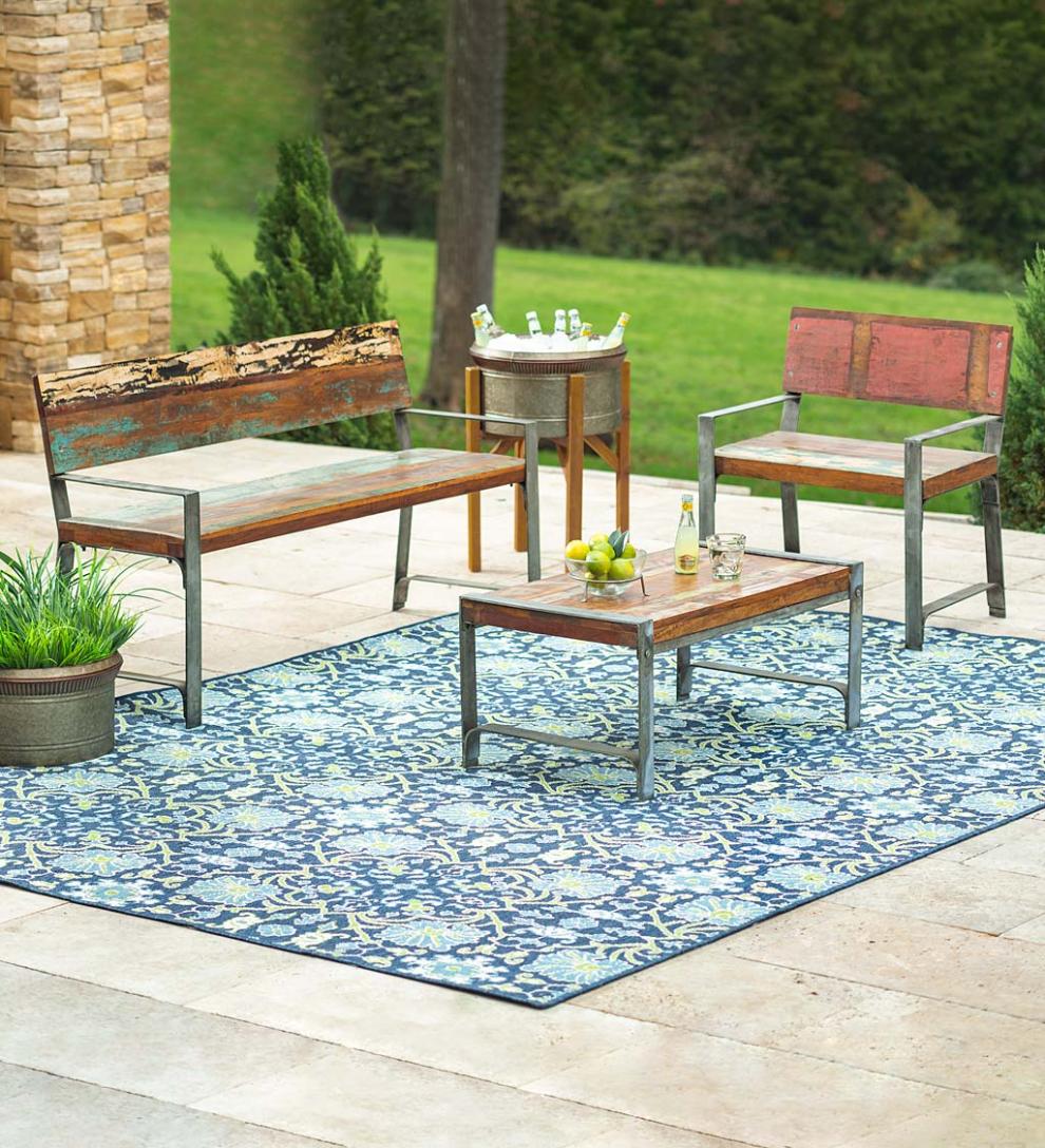 Plow &amp; Hearth Benches &amp; Chairs | Outdoor Living Greenwich Reclaimed Wood Outdoor Furniture Collection