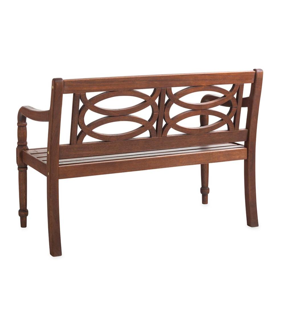 Plow &amp; Hearth Benches &amp; Chairs | Outdoor Living Hampton Eucalyptus Wood Garden Bench - Black