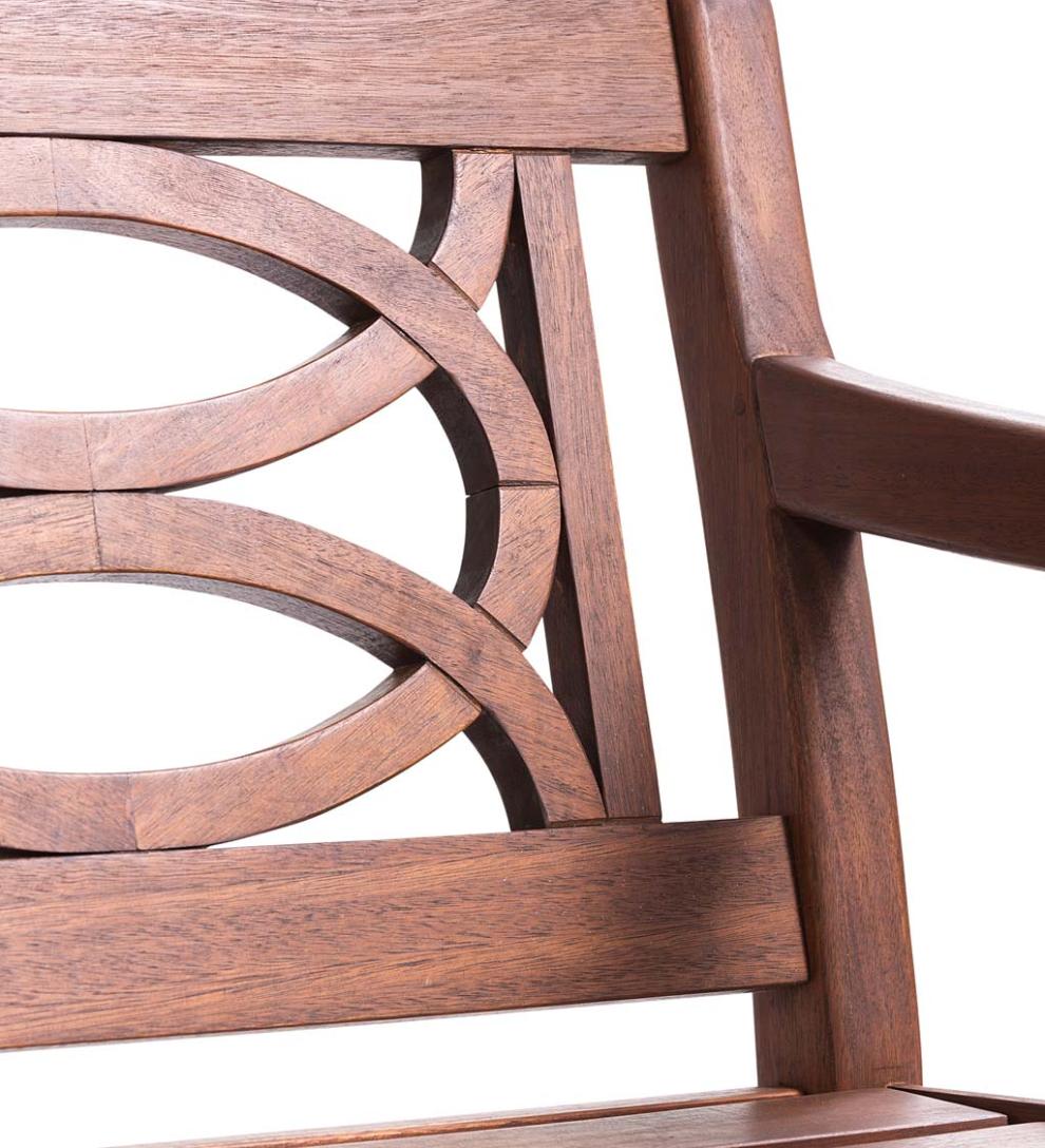 Plow &amp; Hearth Benches &amp; Chairs | Outdoor Living Hampton Eucalyptus Wood Garden Bench - Black