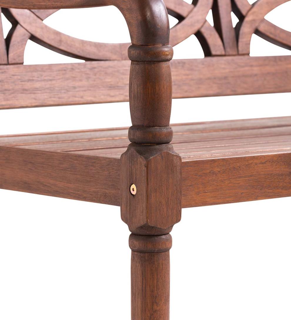 Plow &amp; Hearth Benches &amp; Chairs | Outdoor Living Hampton Eucalyptus Wood Garden Bench - Black