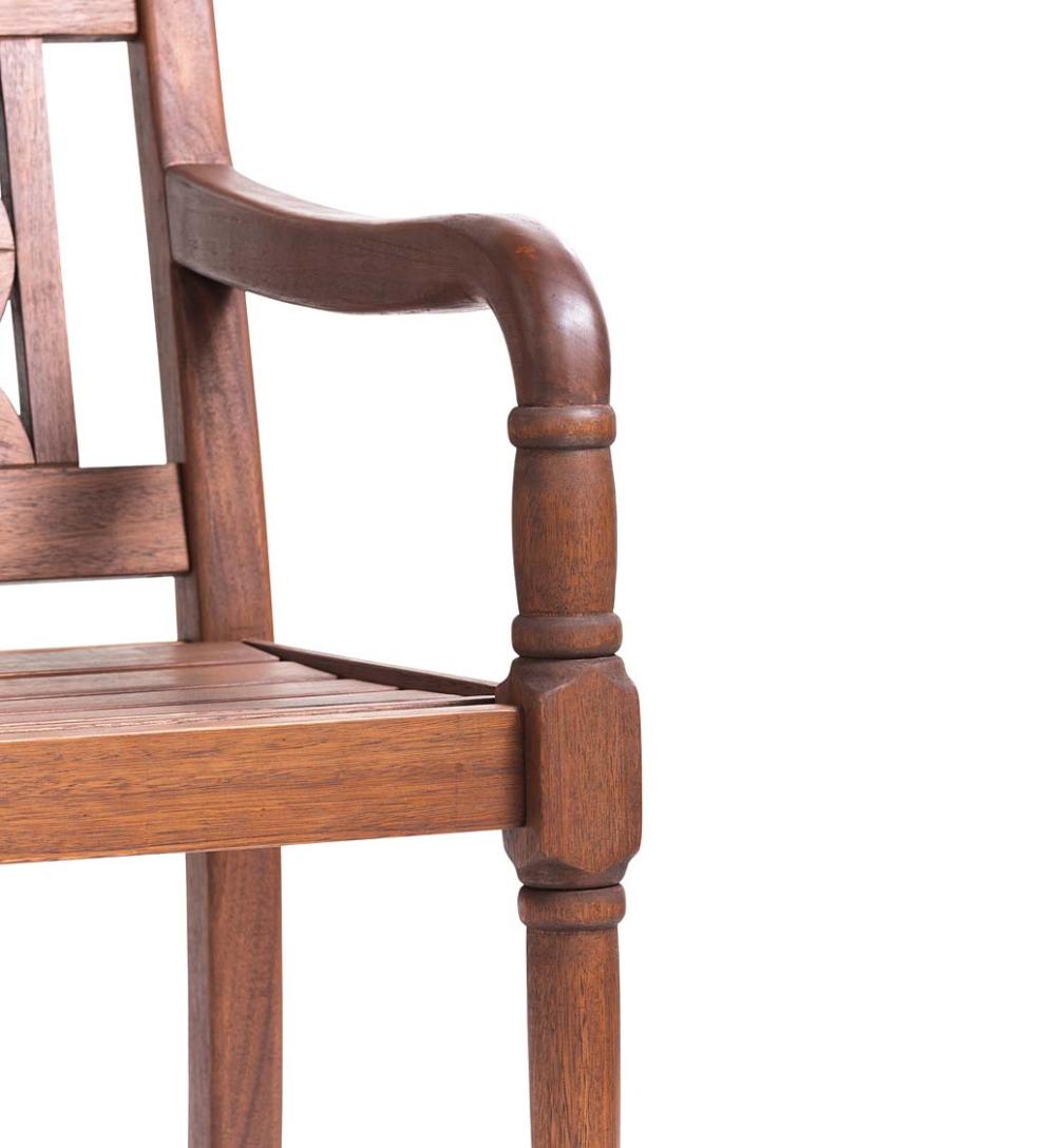 Plow &amp; Hearth Benches &amp; Chairs | Outdoor Living Hampton Eucalyptus Wood Garden Bench - Black