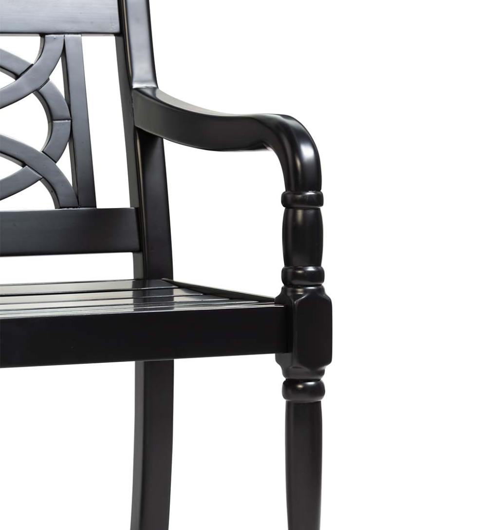 Plow &amp; Hearth Benches &amp; Chairs | Outdoor Living Hampton Eucalyptus Wood Garden Bench - Black