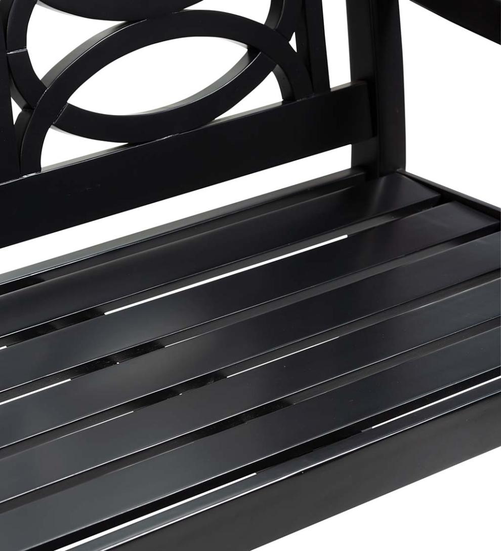 Plow &amp; Hearth Benches &amp; Chairs | Outdoor Living Hampton Eucalyptus Wood Garden Bench - Black