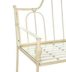 Plow &amp; Hearth Benches &amp; Chairs | Outdoor Living Headboard-Style Iron Bench With Vintage Finish