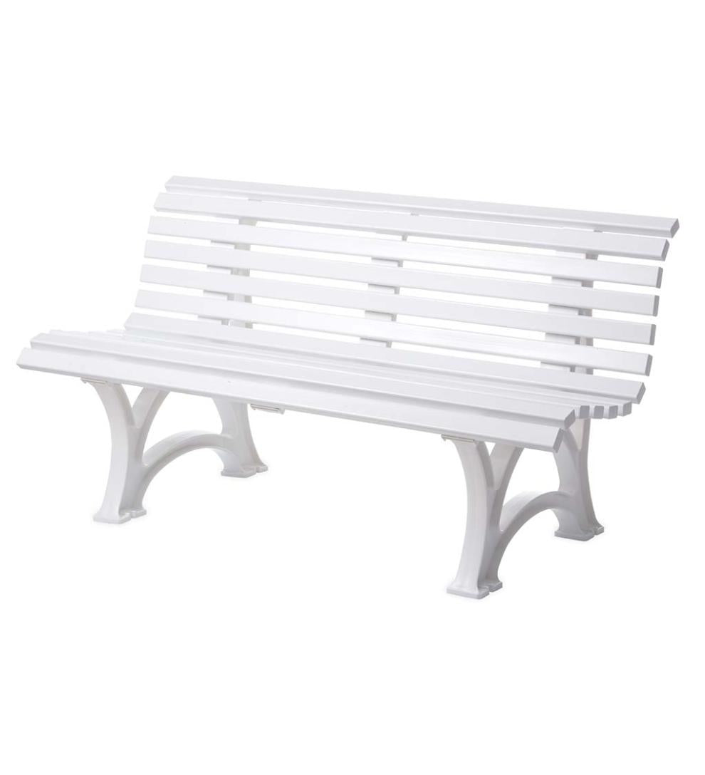 Plow &amp; Hearth Benches &amp; Chairs | Outdoor Living Large 3-Seater Weatherproof Pvc Garden Bench - Green