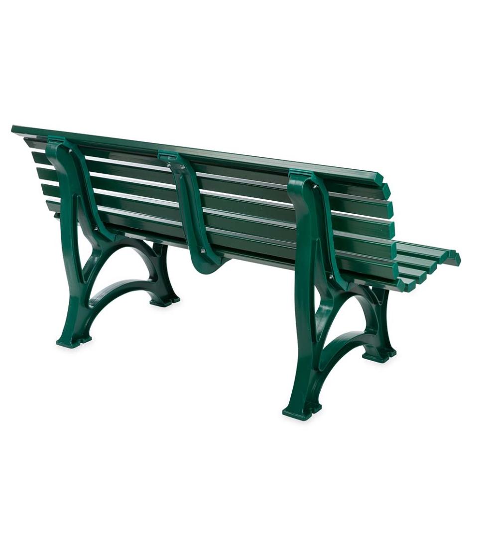 Plow &amp; Hearth Benches &amp; Chairs | Outdoor Living Large 3-Seater Weatherproof Pvc Garden Bench - Green