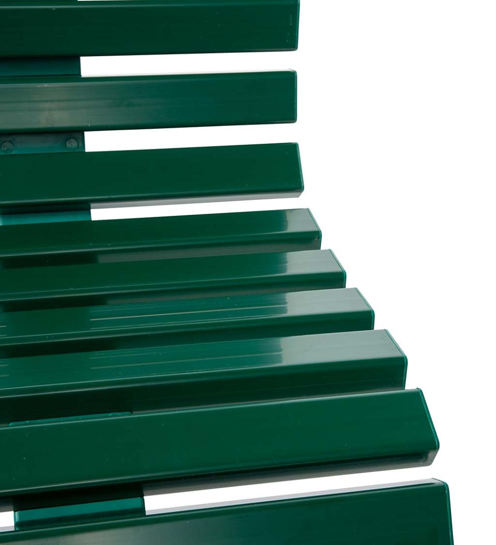 Plow &amp; Hearth Benches &amp; Chairs | Outdoor Living Large 3-Seater Weatherproof Pvc Garden Bench - Green