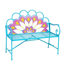 Plow &amp; Hearth Benches &amp; Chairs | Outdoor Living Metal Peacock Garden Bench