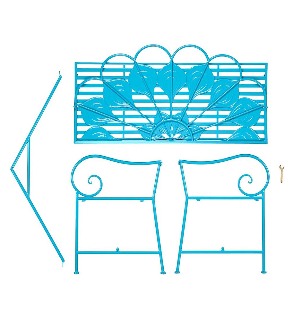 Plow &amp; Hearth Benches &amp; Chairs | Outdoor Living Metal Peacock Garden Bench