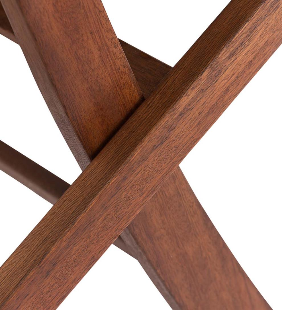 Plow &amp; Hearth Benches &amp; Chairs | Outdoor Living Outdoor Eucalyptus And Textilene Folding Chairs, Set Of 2