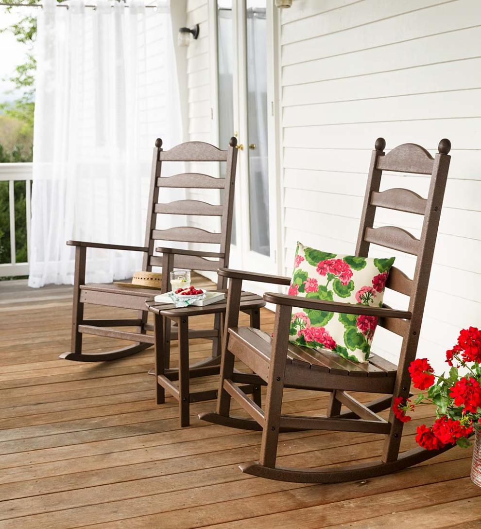 Plow &amp; Hearth Benches &amp; Chairs | Outdoor Living Polywood® Outdoor Rocker And Side Table