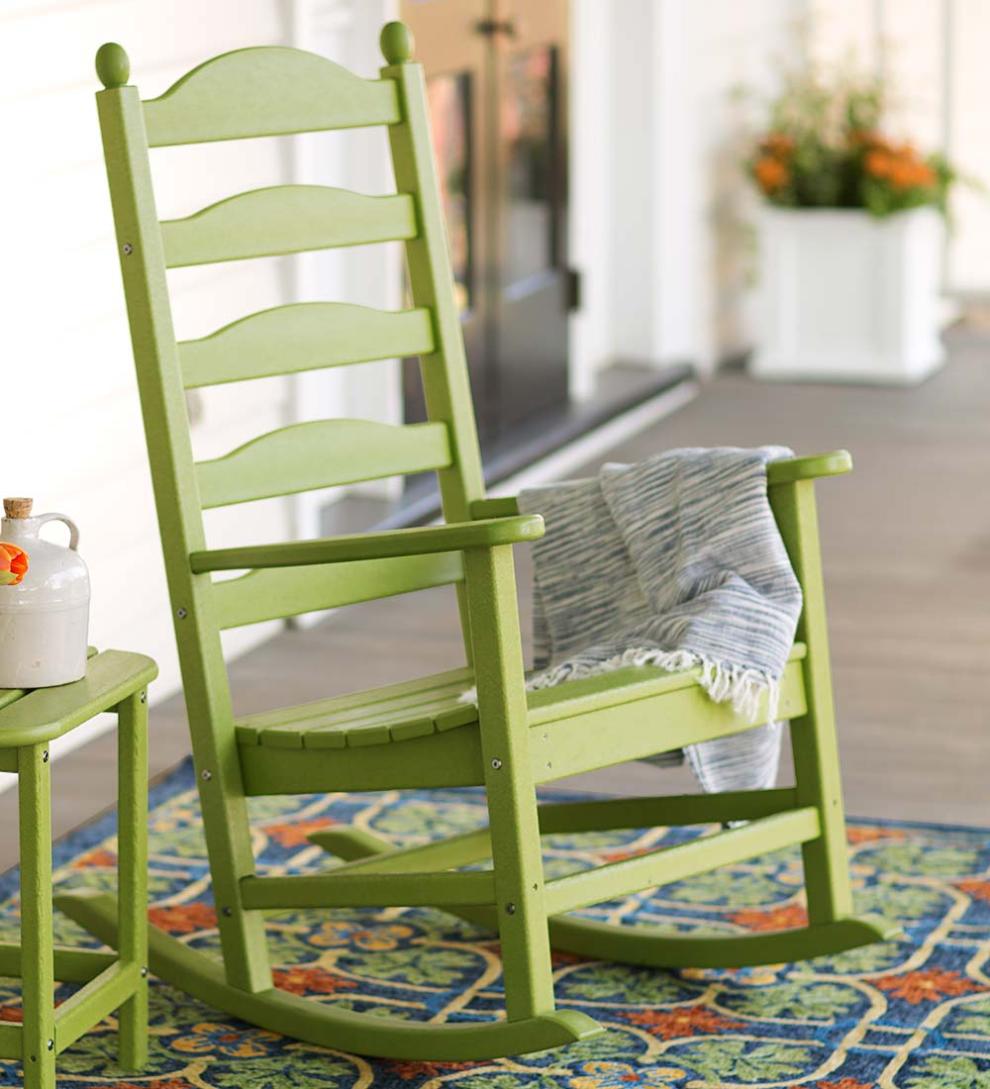 Plow &amp; Hearth Benches &amp; Chairs | Outdoor Living Polywood® Outdoor Rocker And Side Table