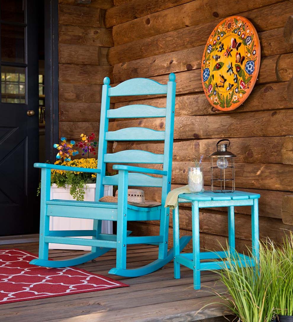 Plow &amp; Hearth Benches &amp; Chairs | Outdoor Living Polywood® Outdoor Rocker And Side Table