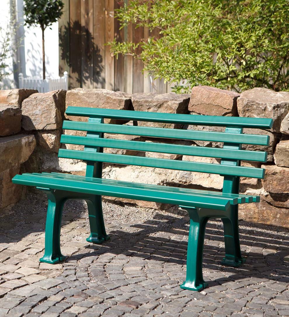 Plow &amp; Hearth Benches &amp; Chairs | Outdoor Living Small 2-Seater Weatherproof Pvc Garden Bench - Apple