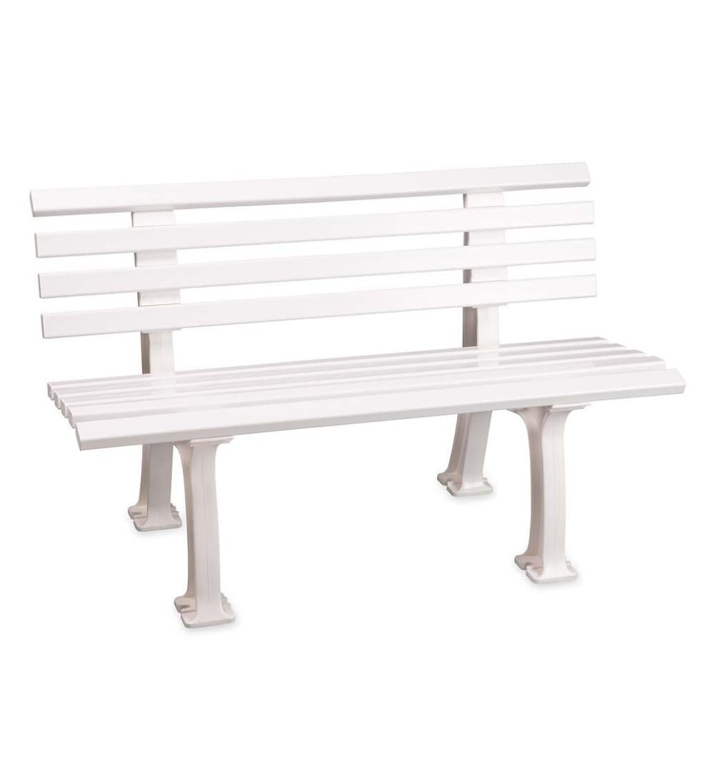 Plow &amp; Hearth Benches &amp; Chairs | Outdoor Living Small 2-Seater Weatherproof Pvc Garden Bench - Apple