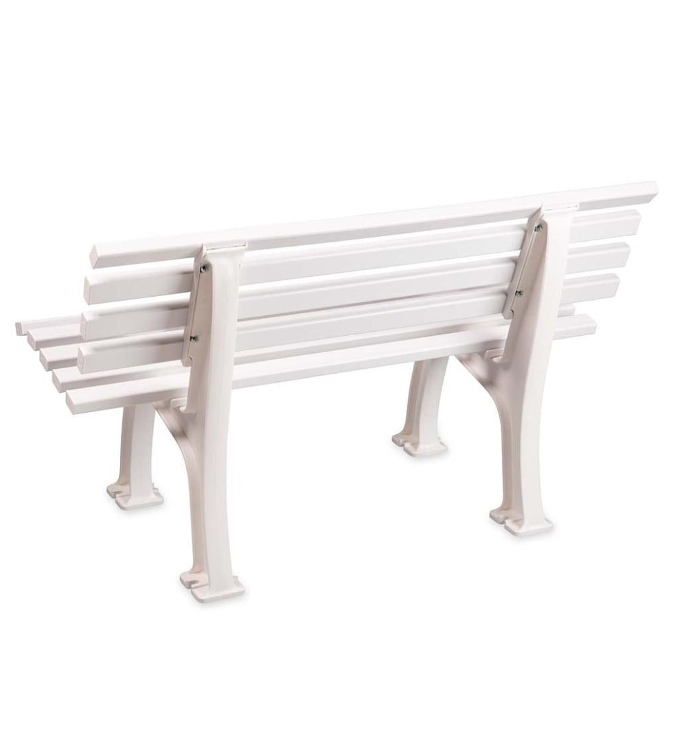 Plow &amp; Hearth Benches &amp; Chairs | Outdoor Living Small 2-Seater Weatherproof Pvc Garden Bench - Apple