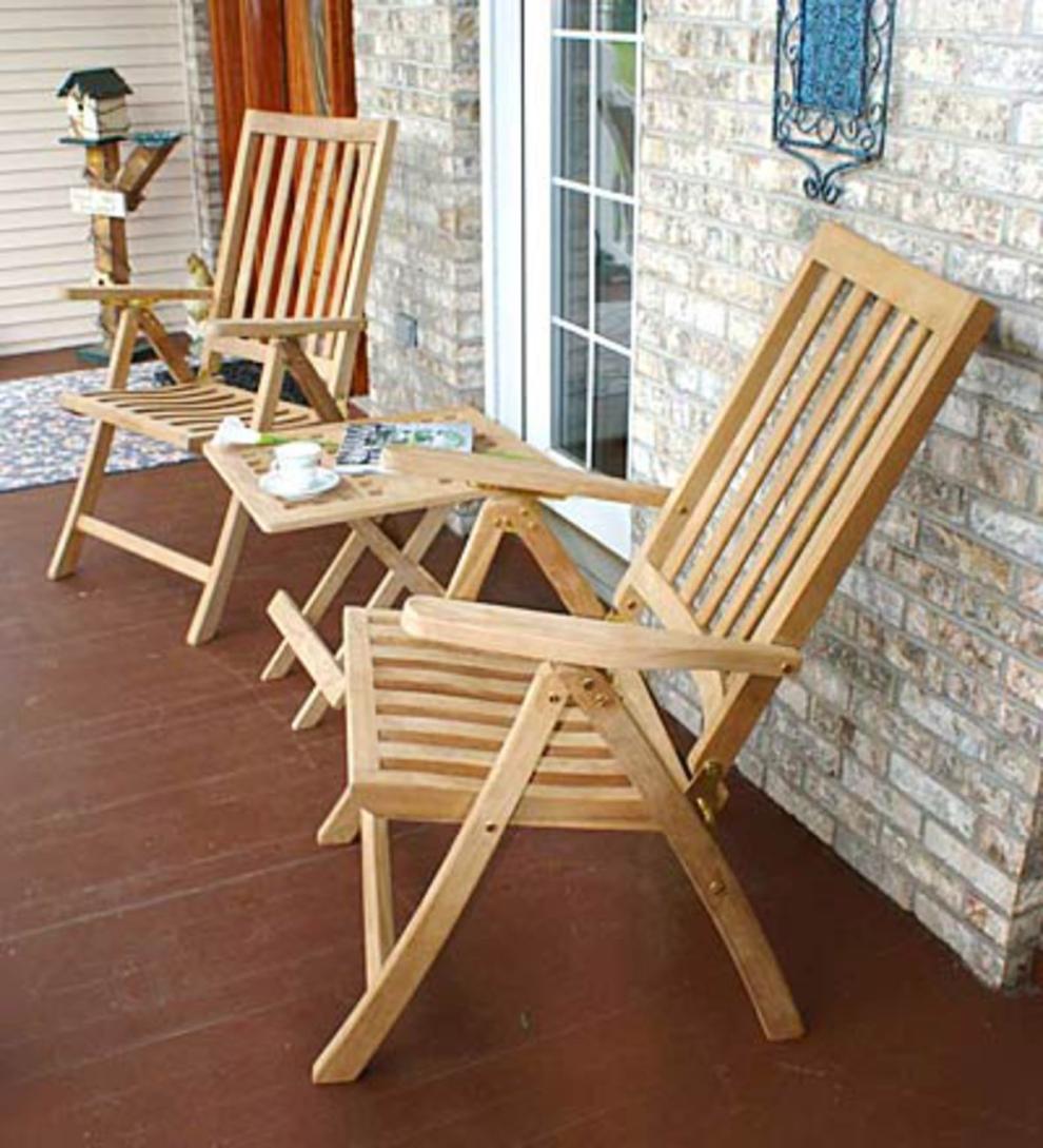 Plow &amp; Hearth Benches &amp; Chairs | Outdoor Living Teak Picnic Table