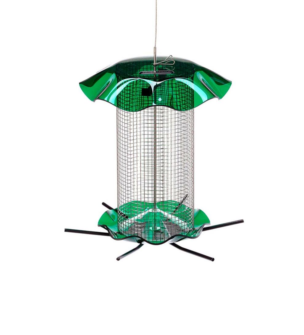 Plow &amp; Hearth Bird Feeders | Yard &amp; Garden 3 Qt. Sunflower Forever Feeder Bird Feeder - Clear
